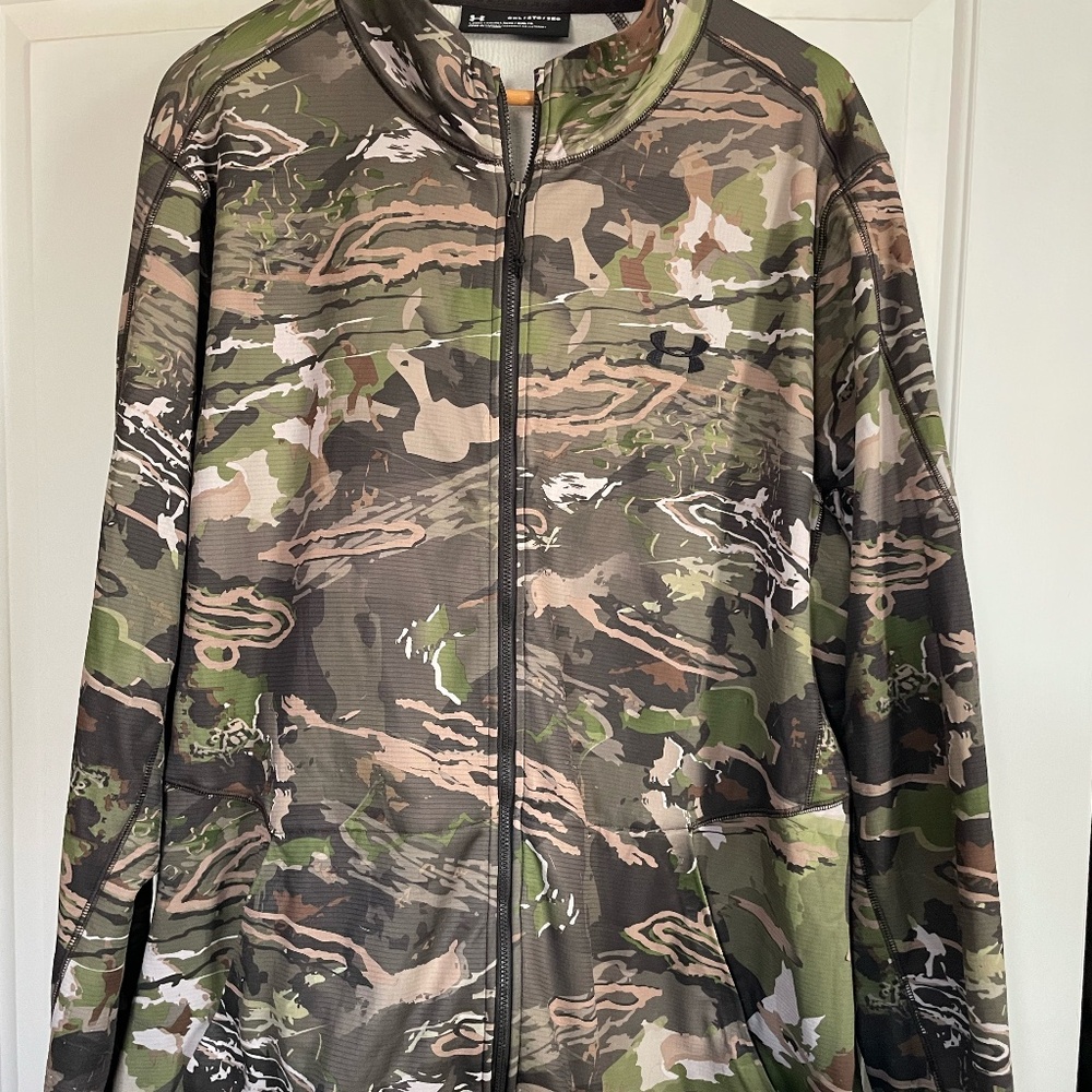 Mens UA Camo Zip Up